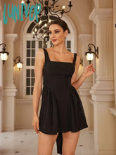 Lunivop Summer Backless White Party Dresses Waist Big Bow A Line Dress Casual Women Birthday